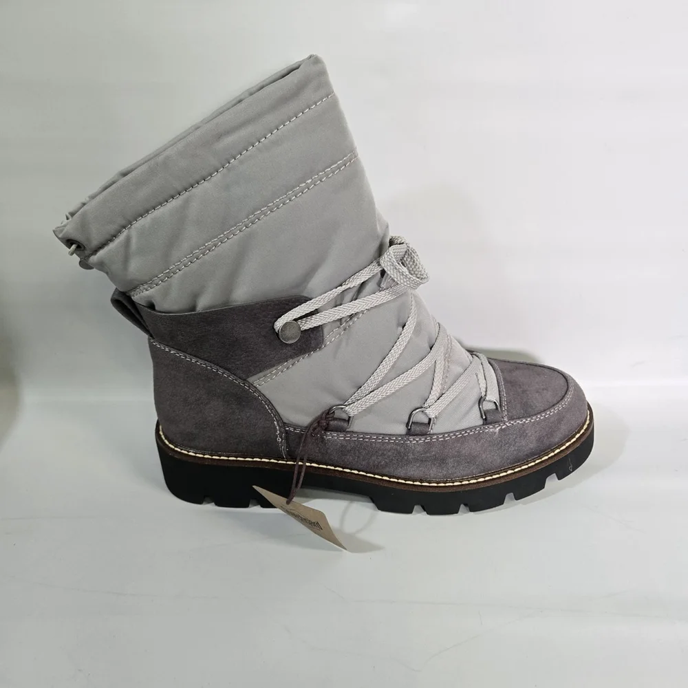 Cliffs White Mountain Gleamy Waterproof Snow Boots Gray Faux Fur Winter 10 NIB